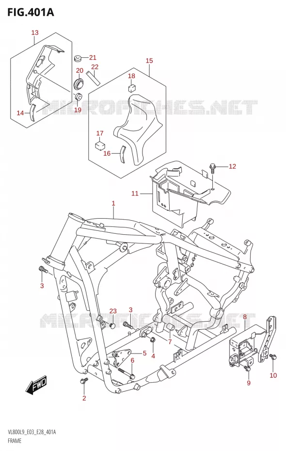 CADRE Suzuki MOTO 800 BOULEVARD 2019  VL800 2019 L9 (E28)