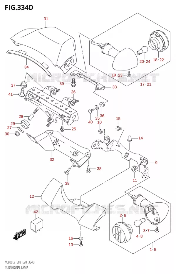 CLIGNOTANTS (VL800T:L9:E03) Suzuki MOTO 800 BOULEVARD 2019  VL800 2019 L9 (E28)
