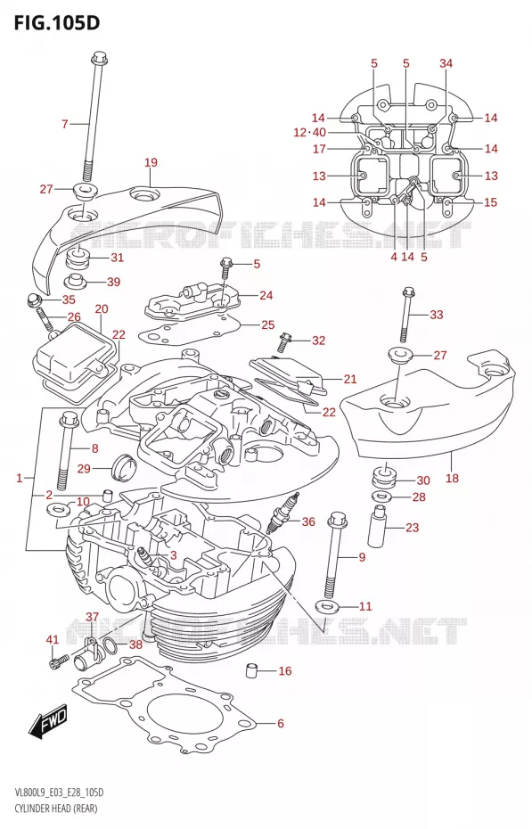 CULASSE (REAR) (VL800T:L9:E03) Suzuki MOTO 800 BOULEVARD 2019  VL800 2019 L9 (E28)