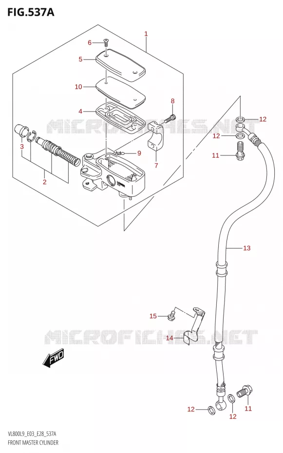 MAITRE CYLINDRE AVANT Suzuki MOTO 800 BOULEVARD 2019  VL800 2019 L9 (E28)