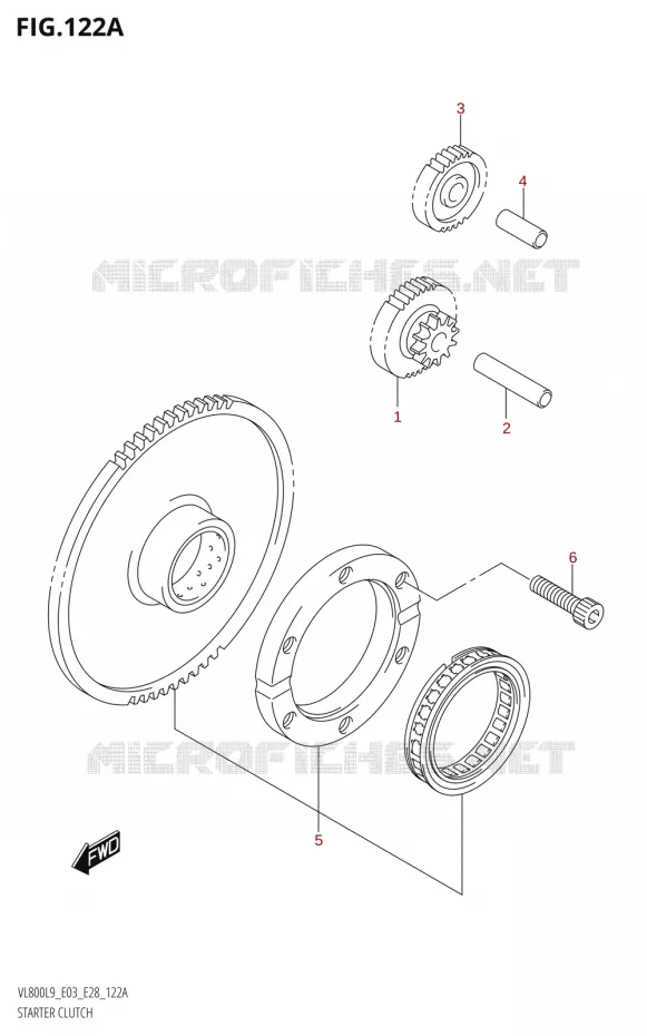 ROUE LIBRE DE DEMARREUR Suzuki MOTO 800 BOULEVARD 2019  VL800 2019 L9 (E28)