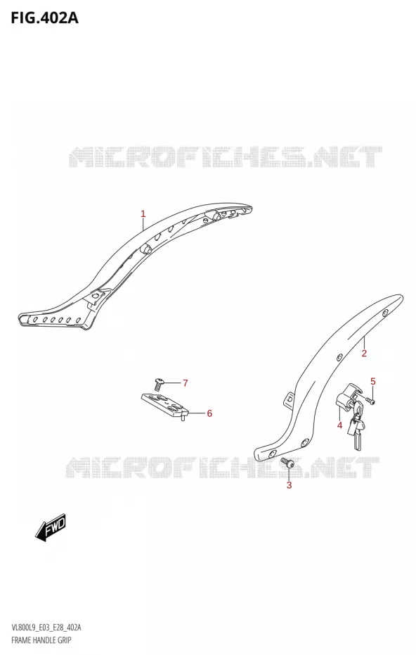 SUPPORT ARRIERE Suzuki MOTO 800 BOULEVARD 2019  VL800 2019 L9 (E28)