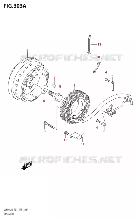 ALLUMAGE ROTOR - STATOR Suzuki MOTO 800 BOULEVARD 2020  VL800 2020 M0 (E28)
