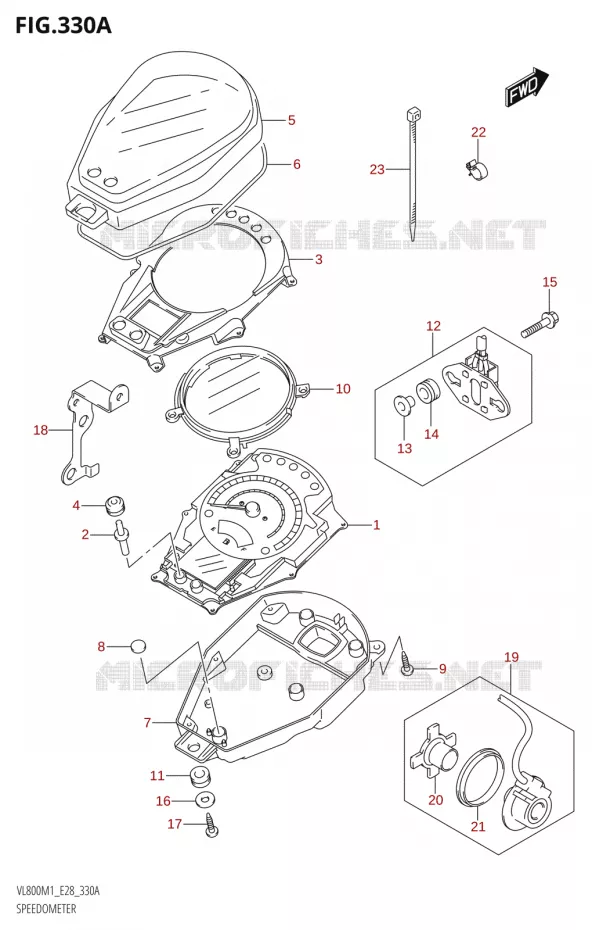 COMPTEUR (VL800) Suzuki MOTO 800 BOULEVARD 2021  VL800 2021 M1 (E28)