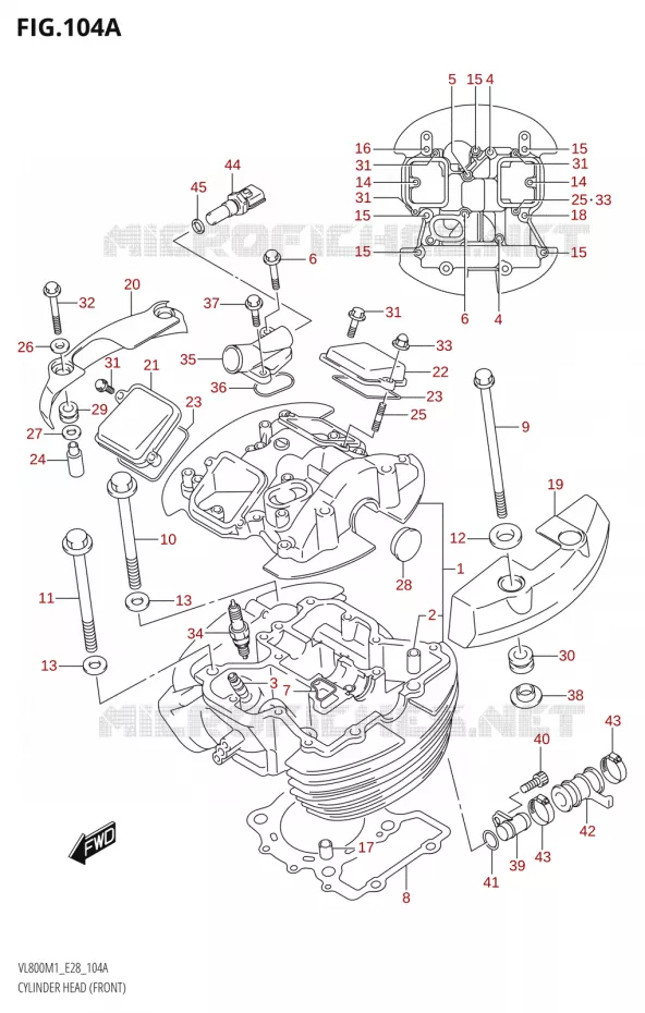 CULASSE (FRONT) Suzuki MOTO 800 BOULEVARD 2021  VL800 2021 M1 (E28)