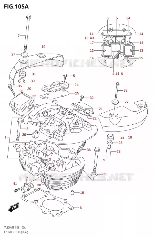 CULASSE (REAR) Suzuki MOTO 800 BOULEVARD 2021  VL800 2021 M1 (E28)