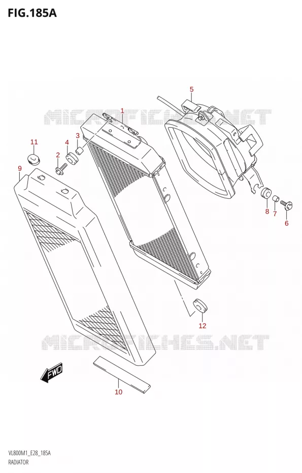 RADIATEUR Suzuki MOTO 800 BOULEVARD 2021  VL800 2021 M1 (E28)