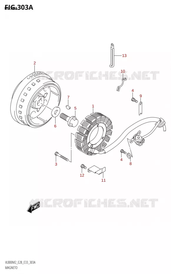 ALLUMAGE ROTOR - STATOR Suzuki MOTO 800 BOULEVARD 2022  VL800 2022 M2 (E28)