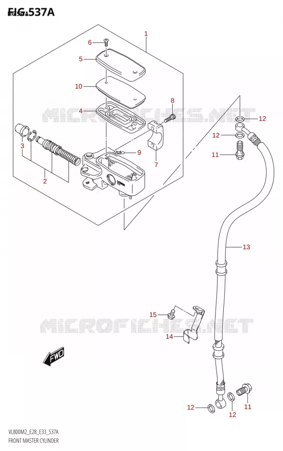MAITRE CYLINDRE AVANT Suzuki MOTO 800 BOULEVARD 2022  VL800 2022 M2 (E28)