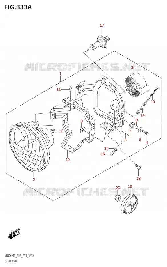 PHARE Suzuki MOTO 800 BOULEVARD 2023  VL800 2023 M3 (E28)