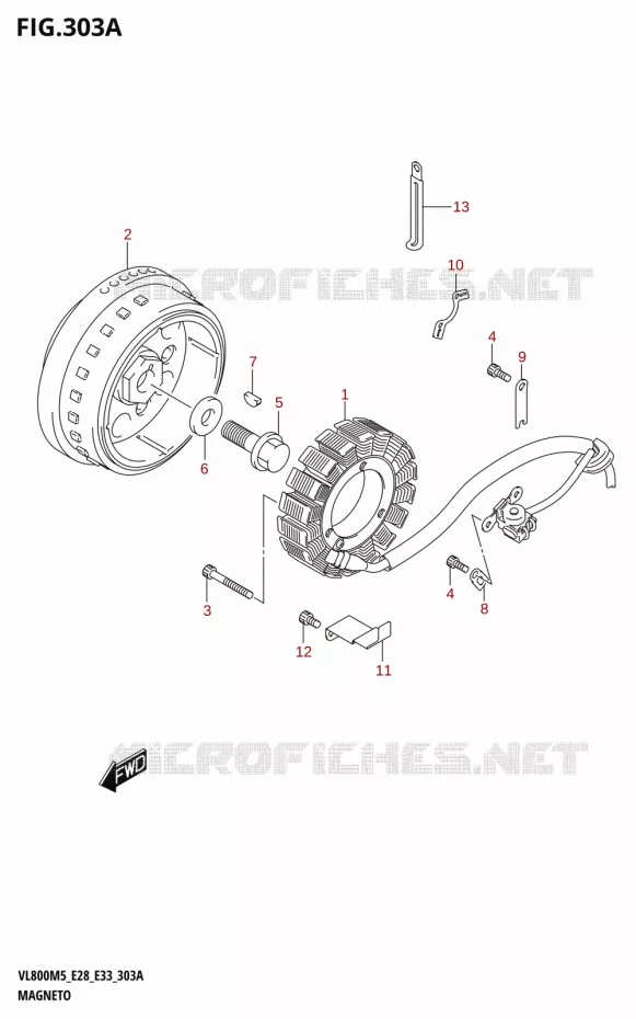 ALLUMAGE ROTOR - STATOR Suzuki MOTO 800 BOULEVARD 2025  VL800 2025 M5 (E28)