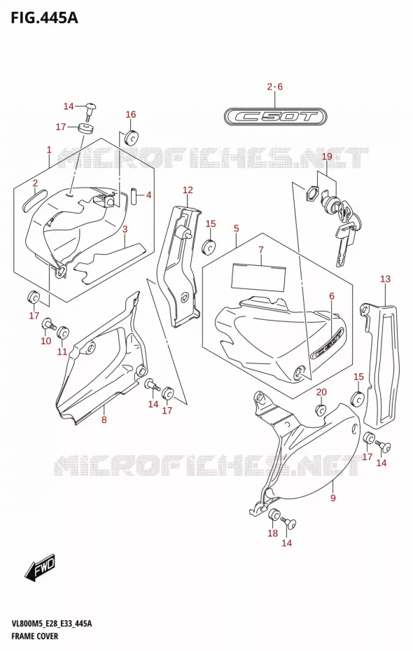 CARENAGES (VL800T) Suzuki MOTO 800 BOULEVARD 2025  VL800 2025 M5 (E28)