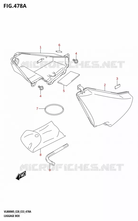 COFFRE Suzuki MOTO 800 BOULEVARD 2025  VL800 2025 M5 (E28)