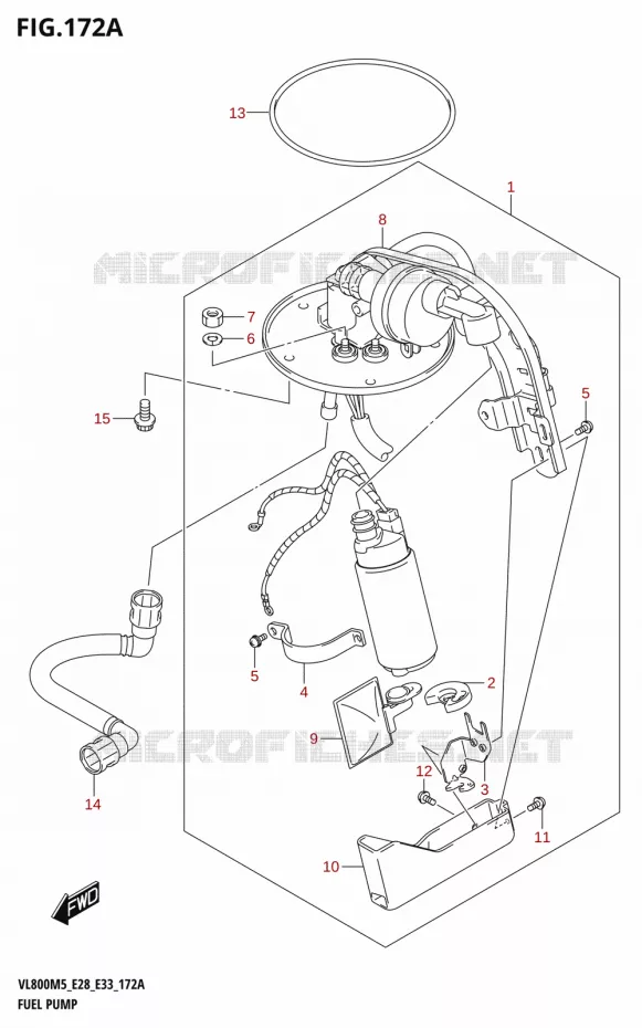 POMPE A ESSENCE Suzuki MOTO 800 BOULEVARD 2025  VL800 2025 M5 (E28)