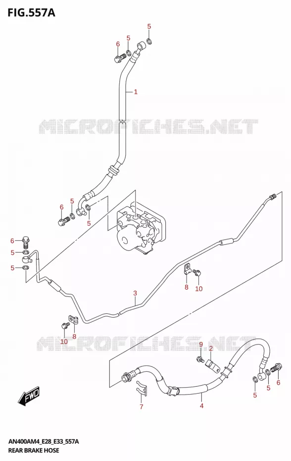 DURITE DE FREIN ARRIERE Suzuki SCOOTER 400 BURGMAN 2024  AN400A 2024 M4 (E28)