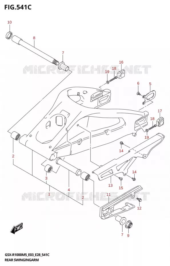 BRAS OSCILLANT (GSX-R1000A) Suzuki MOTO 1000 GSX-R 2025  GSX-R1000A 2025 M5 (E28)