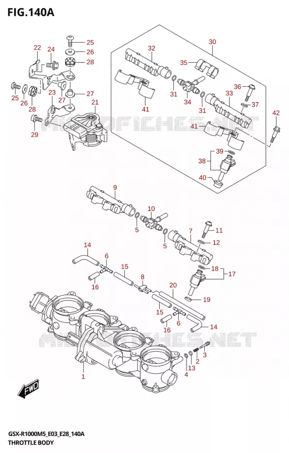 CORPS DE PAPILLON (E03,E28) Suzuki MOTO 1000 GSX-R 2025  GSX-R1000A 2025 M5 (E28)