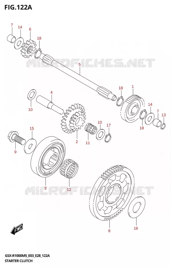 ROUE LIBRE DE DEMARREUR Suzuki MOTO 1000 GSX-R 2025  GSX-R1000A 2025 M5 (E28)