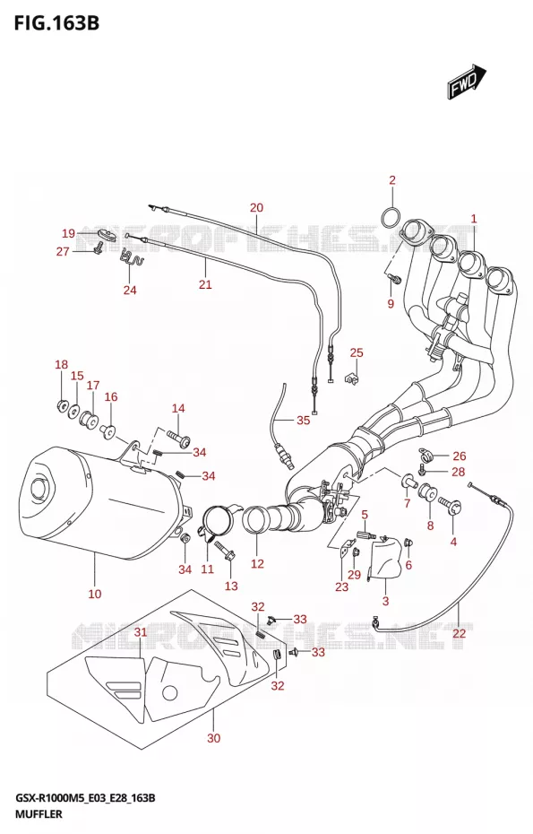 SILENCIEUX Suzuki MOTO 1000 GSX-R 2025  GSX-R1000A 2025 M5 (E28)