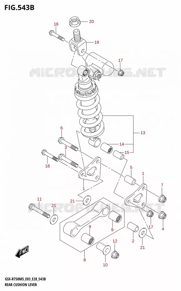 BIELLETTE DE SUSPENSION ARRIERE Suzuki MOTO 750 GSX-R 2025  GSX-R750 2025 M5 (E28)