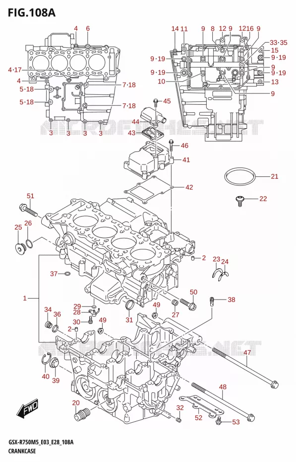 CARTERS MOTEUR Suzuki MOTO 750 GSX-R 2025  GSX-R750 2025 M5 (E28)