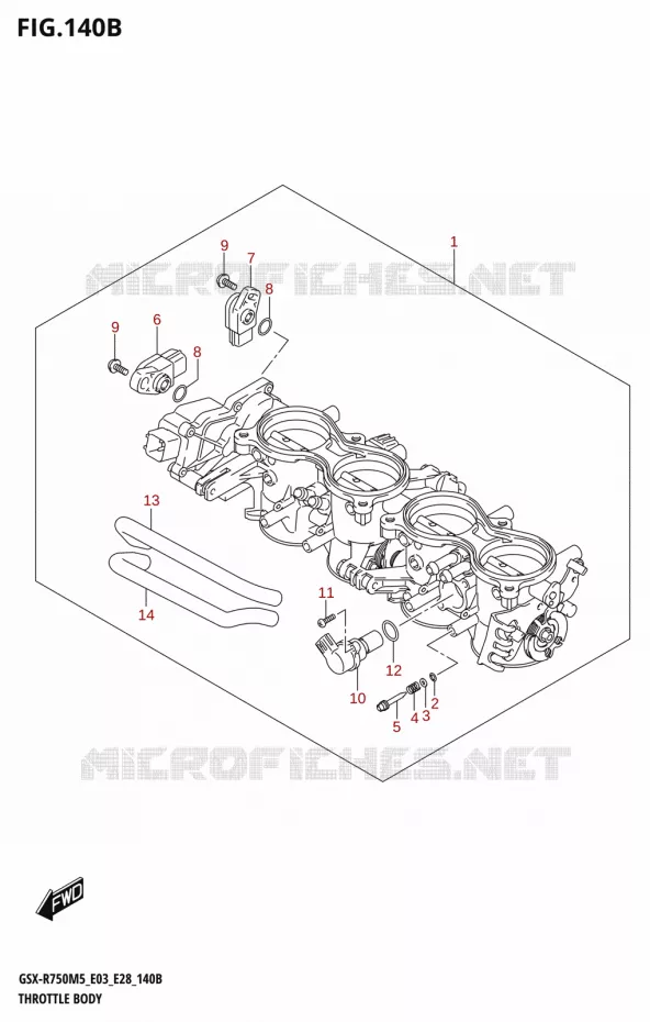 CORPS DE PAPILLON (E33) Suzuki MOTO 750 GSX-R 2025  GSX-R750 2025 M5 (E28)