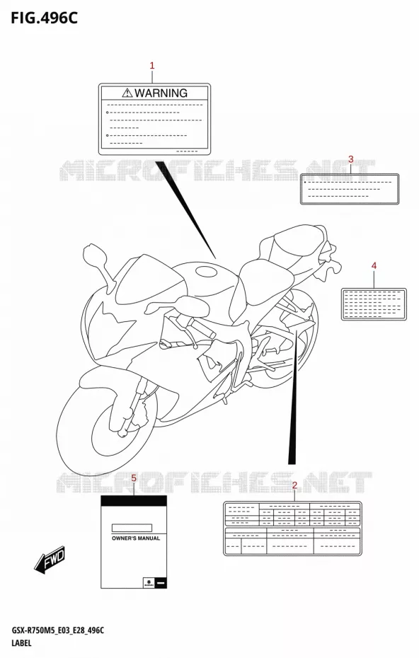ETIQUETTE (E03) Suzuki MOTO 750 GSX-R 2025  GSX-R750 2025 M5 (E28)