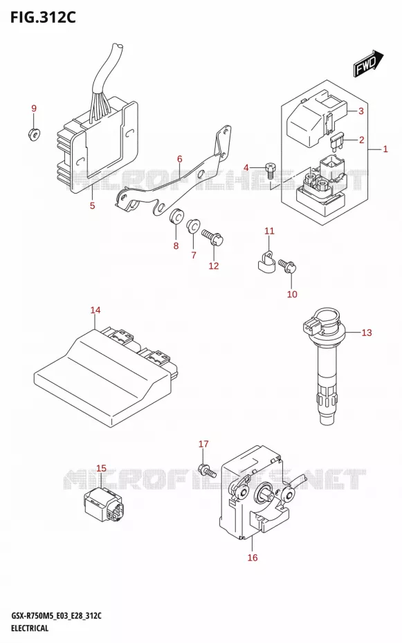 PARTIE ELECTRIQUE (E33) Suzuki MOTO 750 GSX-R 2025  GSX-R750 2025 M5 (E28)