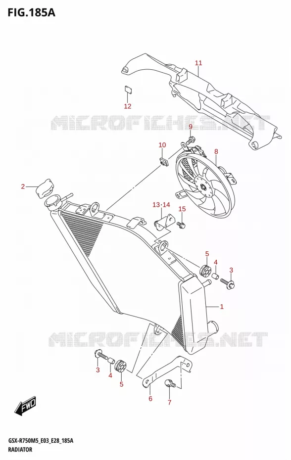 RADIATEUR Suzuki MOTO 750 GSX-R 2025  GSX-R750 2025 M5 (E28)