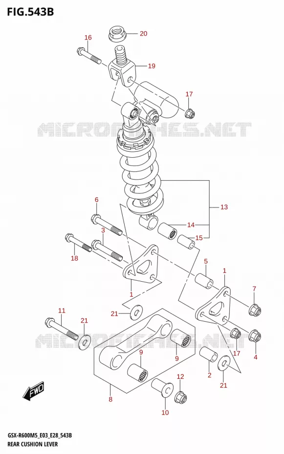 BIELLETTE DE SUSPENSION ARRIERE Suzuki MOTO 600 GSX-R 2025  GSX-R600 2025 M5 (E28)