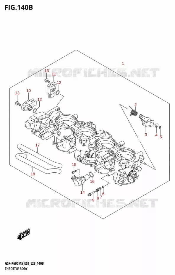 CORPS DE PAPILLON (E33) Suzuki MOTO 600 GSX-R 2025  GSX-R600 2025 M5 (E28)