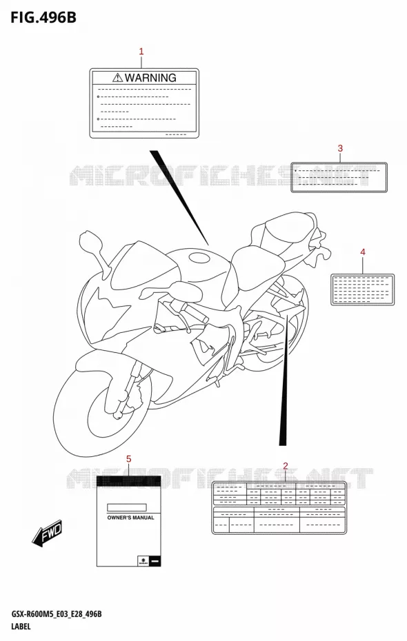 ETIQUETTE (E03) Suzuki MOTO 600 GSX-R 2025  GSX-R600 2025 M5 (E28)