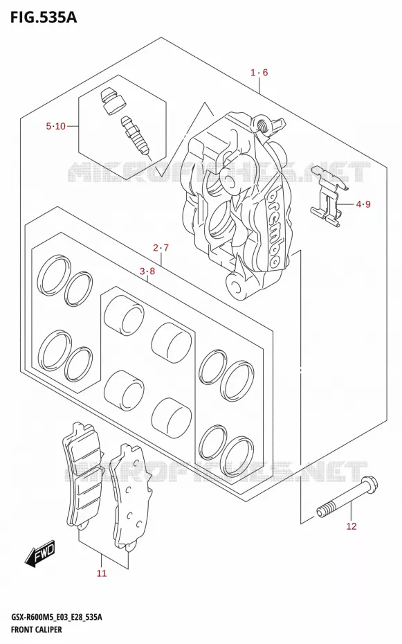 ETRIER DE FREIN AVANT Suzuki MOTO 600 GSX-R 2025  GSX-R600 2025 M5 (E28)
