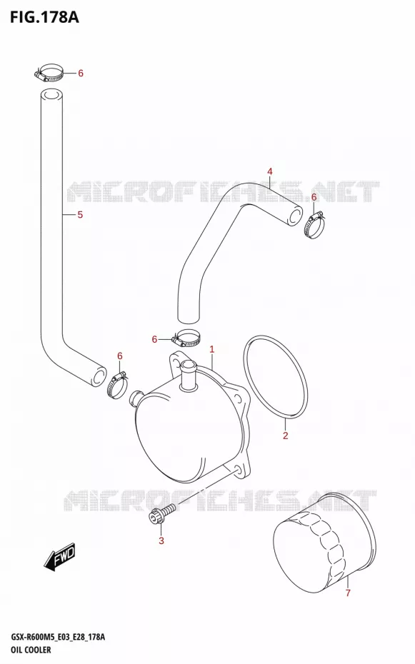RADIATEUR D'HUILE Suzuki MOTO 600 GSX-R 2025  GSX-R600 2025 M5 (E28)