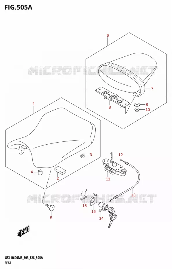 SELLE Suzuki MOTO 600 GSX-R 2025  GSX-R600 2025 M5 (E28)