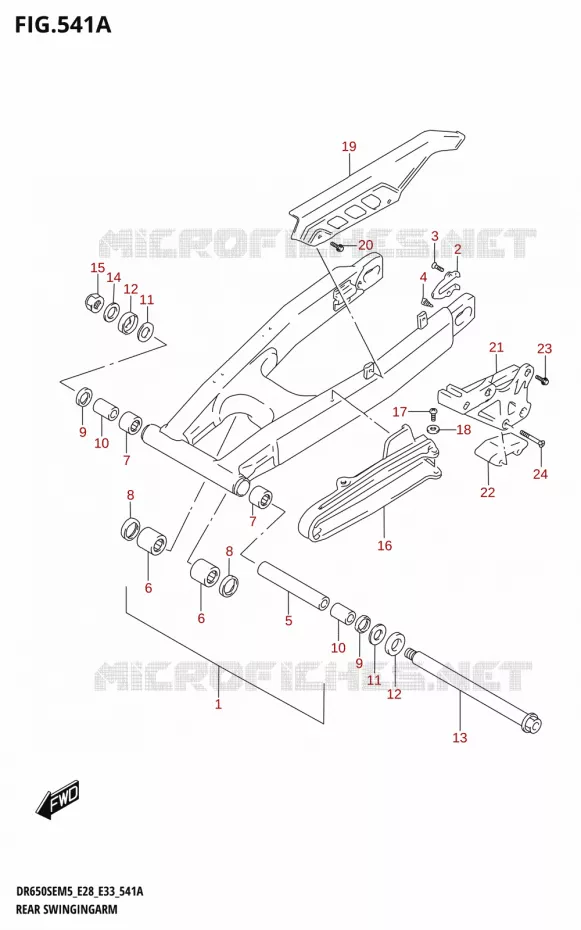 BRAS OSCILLANT Suzuki MOTO 650 DR 2025  DR650SE 2025 M5 (E28)