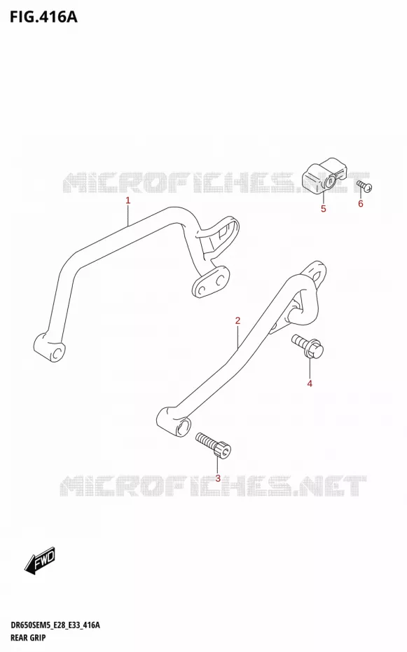 POIGNEE ARRIERE Suzuki MOTO 650 DR 2025  DR650SE 2025 M5 (E28)