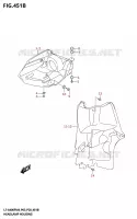 ENTOURAGE DE PHARE (P03) pour Suzuki KINGQUAD 400 2024