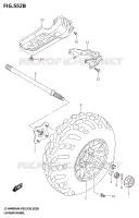 ROUE ARRIERE GAUCHE (LT A400FZ:P03) pour Suzuki KINGQUAD 400 2024