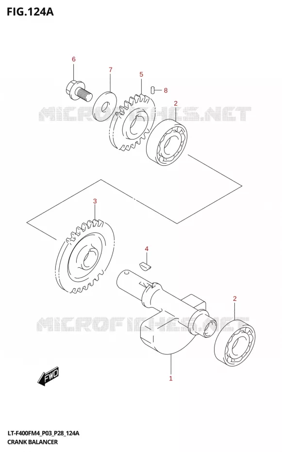 BALANCIER Suzuki QUAD 400 KINGQUAD 2024  LT-F400F 2024 M4 (P28)