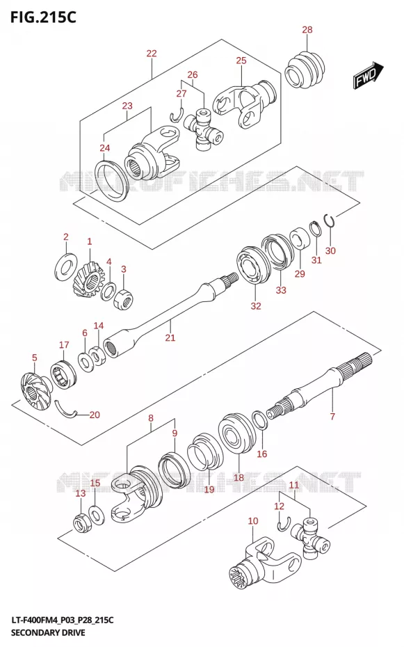 COUPLE CONIQUE Suzuki QUAD 400 KINGQUAD 2024  LT-F400F 2024 M4 (P28)