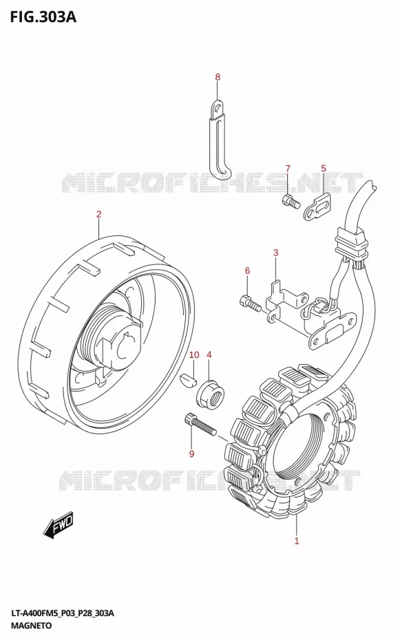 ALLUMAGE ROTOR - STATOR Suzuki QUAD 400 KINGQUAD 2025  LT-A400F 2025 M5 (P28)