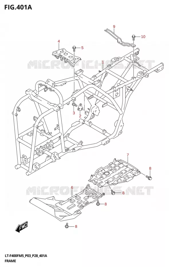 CADRE Suzuki QUAD 400 KINGQUAD 2025  LT-F400F 2025 M5 (P28)