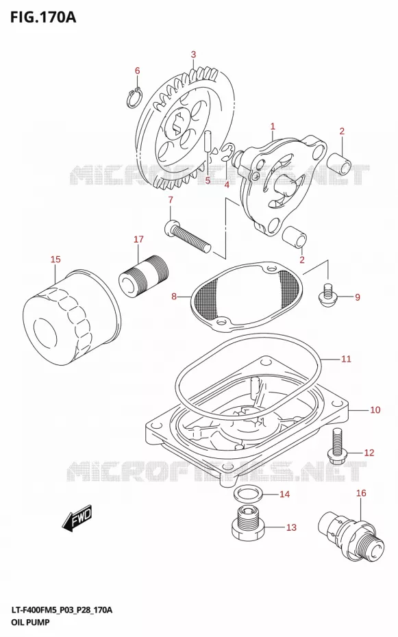 POMPE A HUILE Suzuki QUAD 400 KINGQUAD 2025  LT-F400F 2025 M5 (P28)