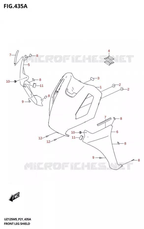 CARENAGE AVANT Suzuki SCOOTER 125 ADDRESS 2025  UZ125M5 P21 2025 M5 (P21)