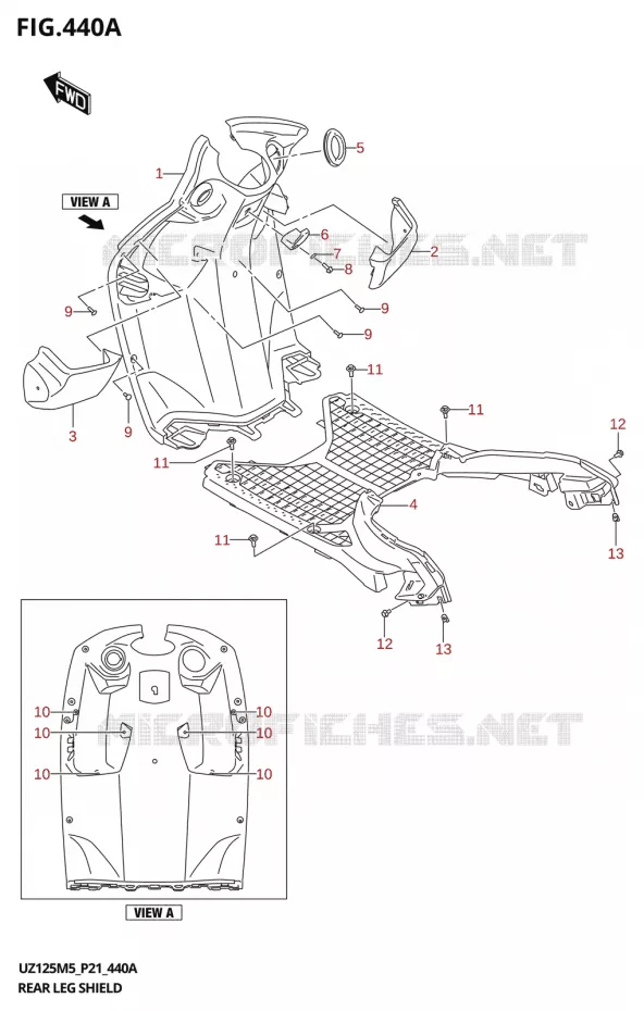 MARCHE PIEDS Suzuki SCOOTER 125 ADDRESS 2025  UZ125M5 P21 2025 M5 (P21)
