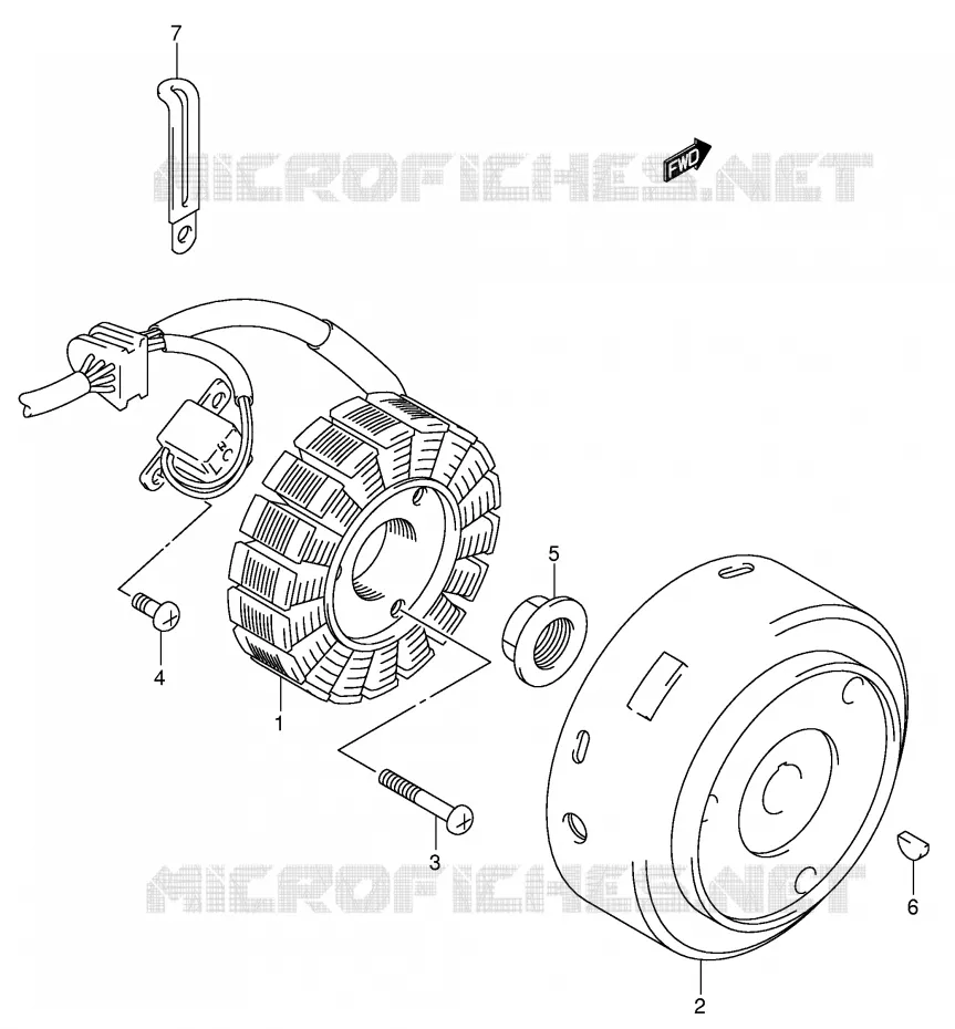 ALLUMAGE ROTOR - STATOR Suzuki QUAD 160 OZARK 2007  LT-F160K7(P24)