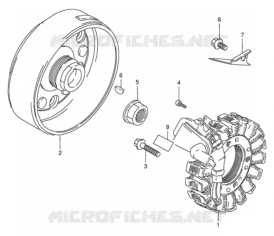 ALLUMAGE ROTOR - STATOR Suzuki QUAD 250 OZARK 1998  LT-F250W(E24)