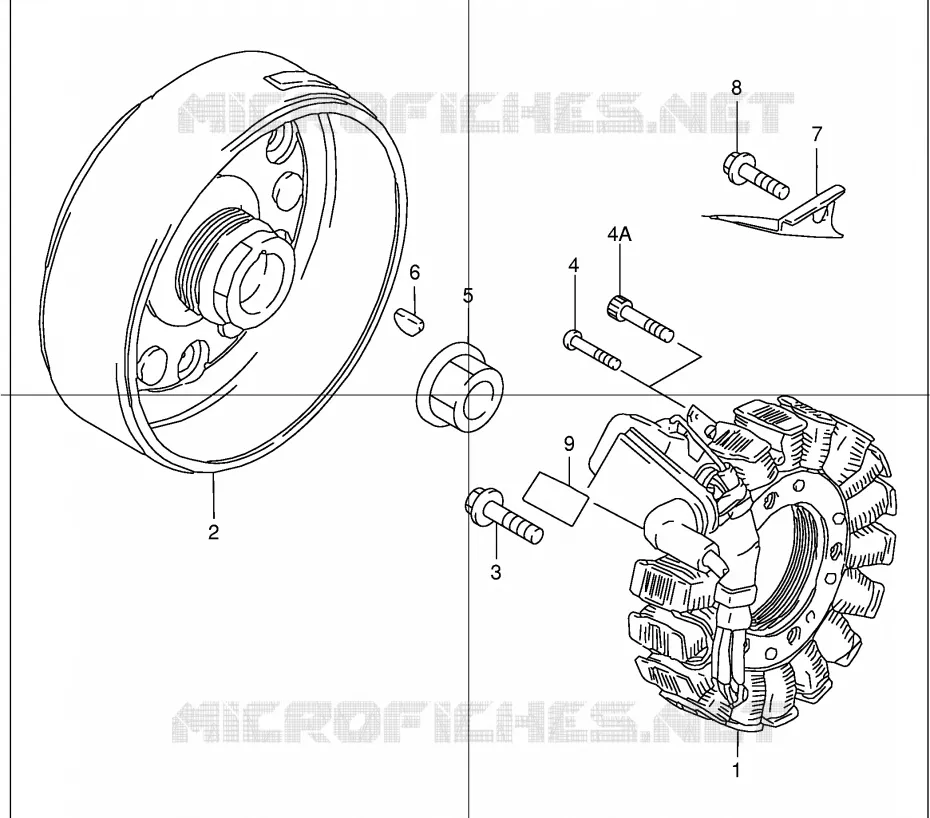 ALLUMAGE ROTOR - STATOR Suzuki QUAD 250 OZARK 2001  LT-F250K1(E24)
