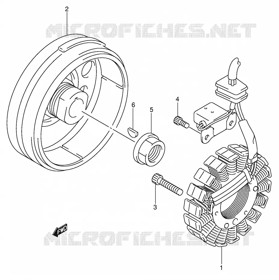 ALLUMAGE ROTOR - STATOR Suzuki QUAD 250 QUADSPORT 2004  LT-Z250K4(E28/E33)